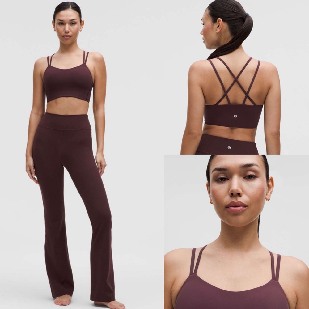 lululemon athletica Double-Strap Sports Bra in Deep Burgundy